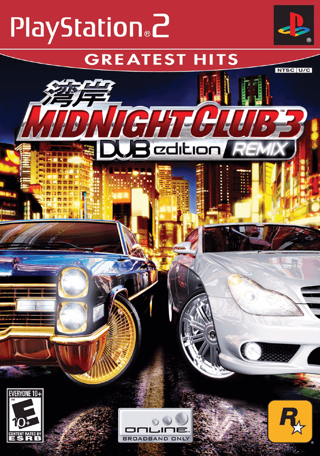 Midnight Club 3 Dub Edition Remix box art for Playstation 2